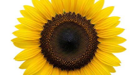 Vibrant sunflower blooming in summer illustration