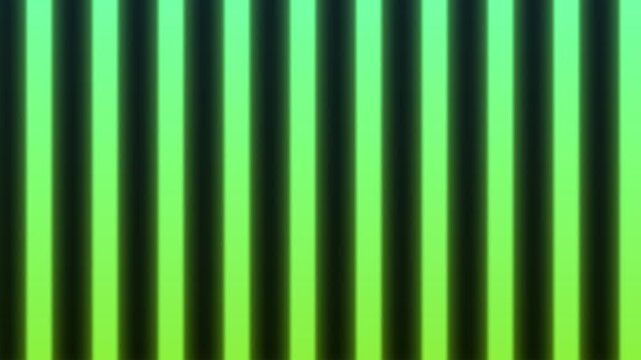 Abstract glowing vertical green lines background, 4K motion graphics