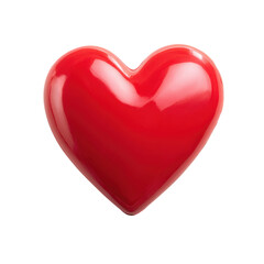 A shiny red heart on a black background