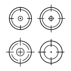sniper vector target icon aim and shoot focus
