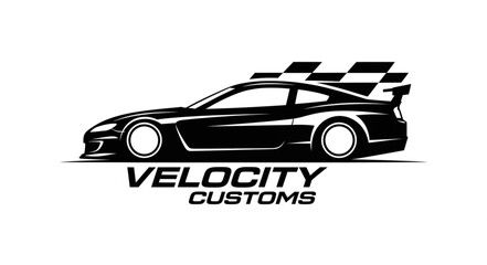 Custom Sports Car Racing Logo. © Adi