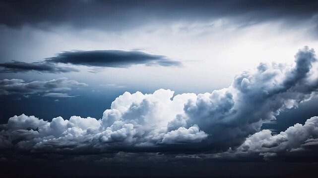 Stormy sky with dramatic clouds
