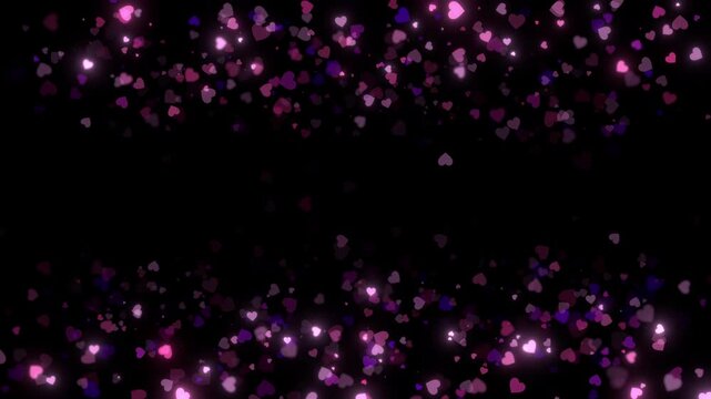 pink hearts border frame graphic animation backdrop
