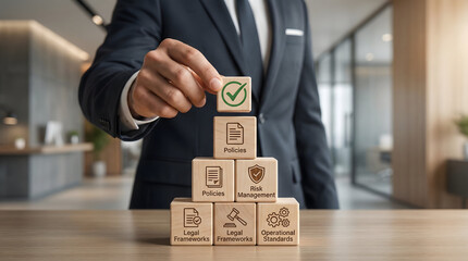 Building Business Governance and Compliance Standards Pyramid