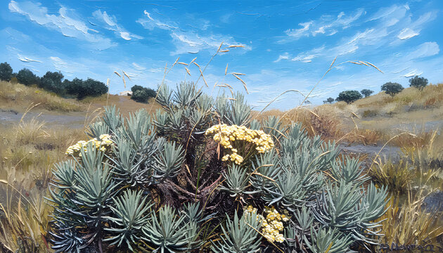 Edelweiss flowers in the mountains 