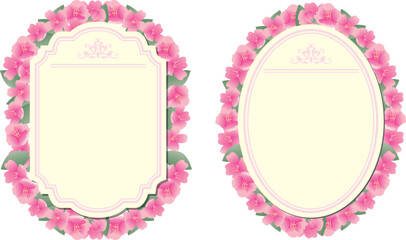 春の桜の花びらフレーム