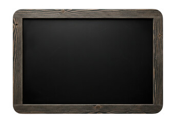 Fototapeta premium Blank blackboard with wooden frame isolated on transparent background