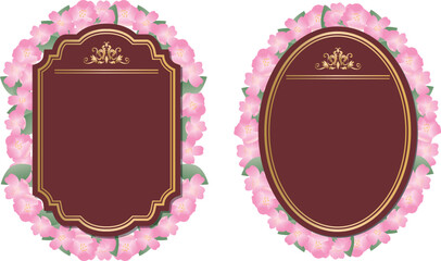 春の桜の花びらフレーム