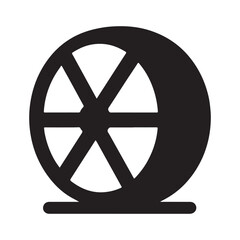 Obraz premium hamster wheel vector silhouette clip art logo design illustration. abstract hamster wheel icon collection