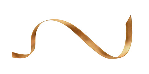 Obraz premium Elegant Golden Ribbon Swirl