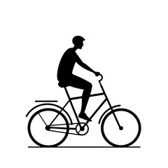 Naklejka premium silhouette of a cyclist