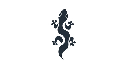 Fototapeta premium Stylized lizard silhouette on white background