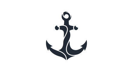 Fototapeta premium Stylized nautical anchor symbol design