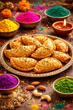 Traditional bhang thandai lassi for Holi Rangpanchami celebration