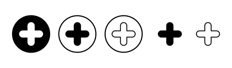 Obraz premium Plus icon logo design. Add plus sign and symbol
