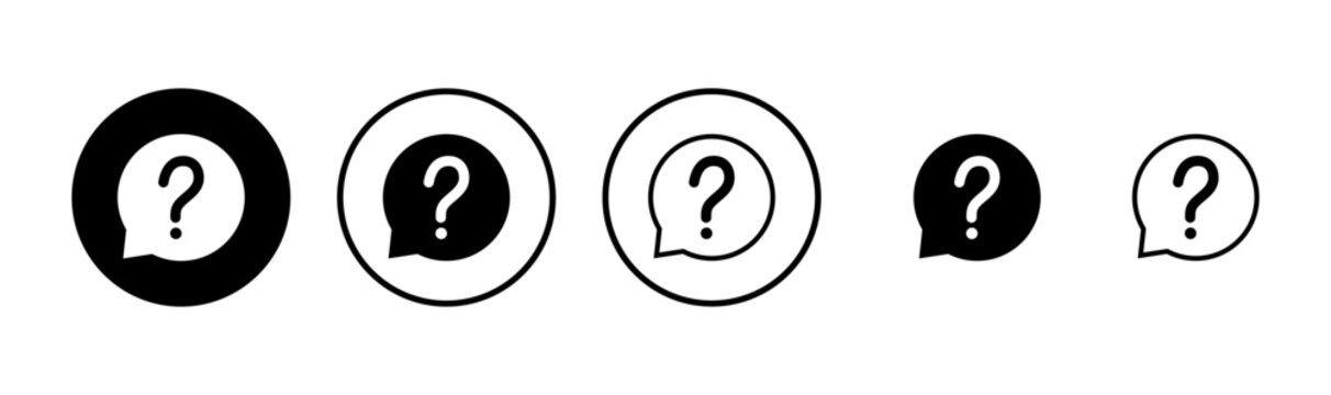 Question icon logo design. question mark sign and symbol