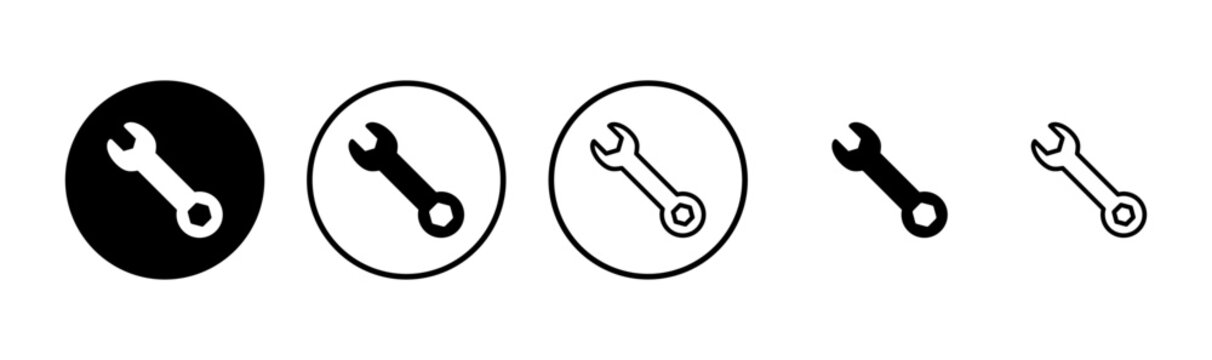 Wrench icon logo design. repair icon. tools sign and symbol