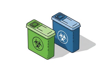 医療廃棄物容器 分別イラスト