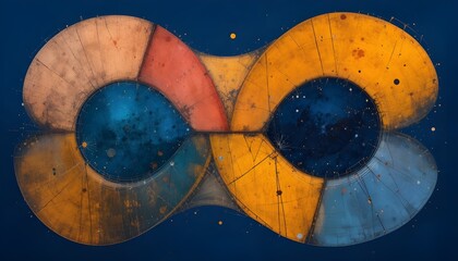 Abstract shape minimalist navy blue background with modern geometric elegance.