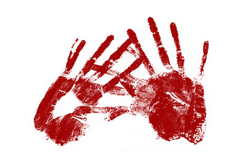 bloody hand print isolated © berkahjayamaterial
