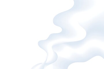 Flowing light blue abstract wavy shapes on a white background with soft gradients and smooth curves