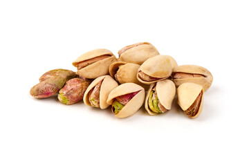Fototapeta premium Pistachios isolated on white background.