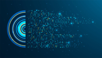 Abstract infographics visualization. Big data code representation. Futuristic network or business analytics. Graphic concept for your design.