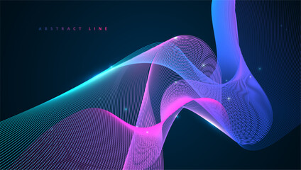 Abstract colored dynamic waves. Modern abstract cover. Colorful curve lines. Graphic concept for your design