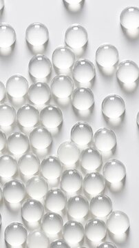 Translucent white encapsulated gel spheres for skincare formulation