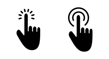 Fototapeta premium Hand cursor icon symbol for apps and websites. cursor sign and symbol. hand cursor icon clik