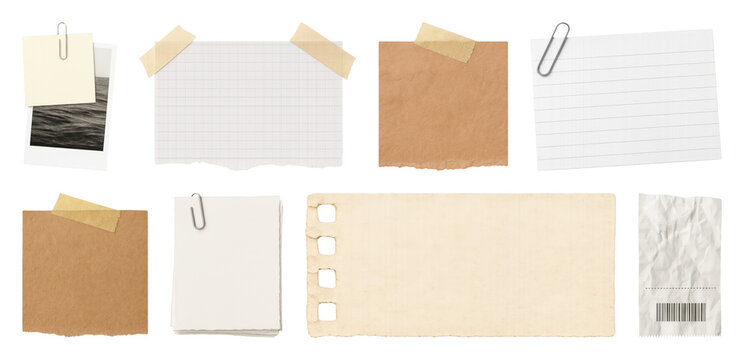Vintage paper notes collection