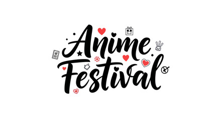 Anime festival typography design © Danvata