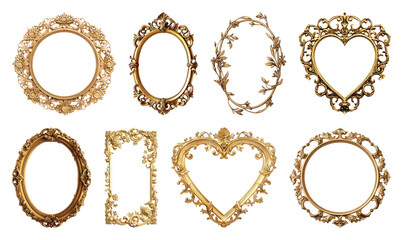 Fototapeta premium Elegant vintage ornate gold frames