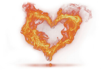 Heart shape Flames Fire Love Passion: A vibrant and intense abstract depiction of a burning heart, symbolizing deep emotion and fiery romance.