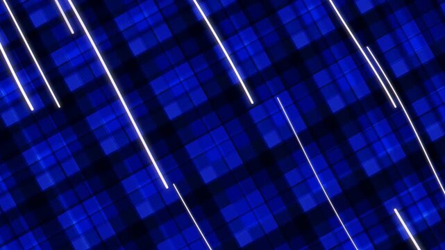 Blue Grid Pattern with White Lines.