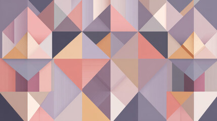 Obraz premium Modern Geometric Triangle Pattern with Muted Pastel Colors, Abstract Graphic Design for Digital Backgrounds and Contemporary Art