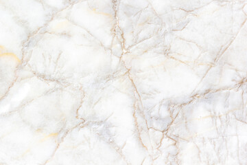 White marble texture background with natural beige and gold veins