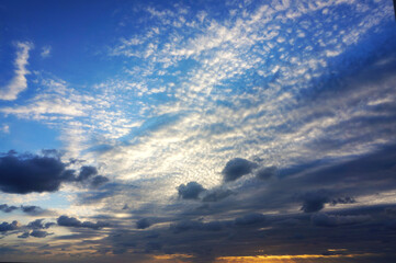 blue sky with white clouds