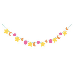 Celestial Star Moon and Bead Hanging Ornament
