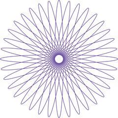 Obraz premium Purple line art flower illustration vector