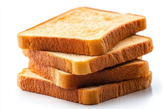 Stack of White Bread Slices