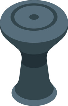 Goblet drum waiting to be played, representing african music, culture, and rhythm