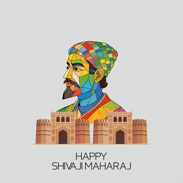 shivaji maharaj jayanti with hindi (chatrapati shivaji) illustrations. shivaji maharaj side faceShiv Jayanti. "Birthday celebration of the great Maratha king Chhatrapati Shivaji Maharaj Hindu Raja