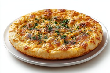 Cheese Pizza on White Plate