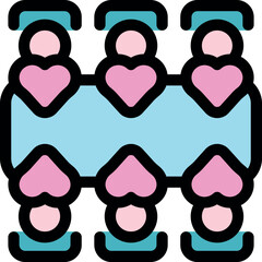 People gathered around a table, sharing love and affection, symbolizing unity, togetherness, and positive relationships