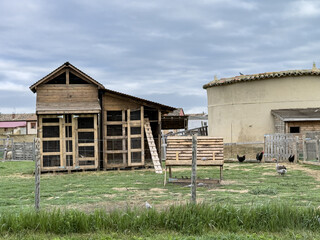Wooden chicken coop and dovecote in Marcilla de Campos, Palencia province © Agustin