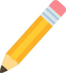 yellow pencil isolated on white