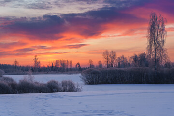 Sunrise in the countryside