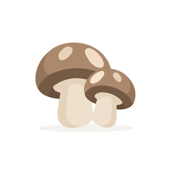 Stuffed Mushrooms in a clean 2D flat vector icon style, minimal and simple, set on a plain white background.