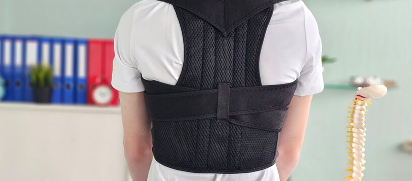 Posture correction device worn by a young individual